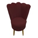 Ver imagem 3 de Kit 2 Cadeiras Decorativa Pétala Veludo Premium Pés Retrô Palito Sala e Quarto Marsaloa