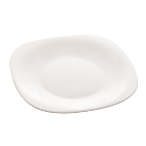 Prato para sobremesa de vidro Opalino Carine White 19cm LYOR