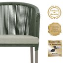 Ver imagem 3 de Mesa com 6 Cadeiras de Jantar Roma 120cm e Noronha em Alumínio Fendi Corda Náutica Estofado 3 Trama