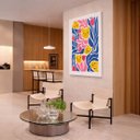 Ver imagem 1 de Quadro Canvas Abstrato Matisse Gatos 70x50cm Mold Branca