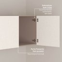 Ver mais imagens de Ponte Planejada Casal 100% MDF 3 Portas Orion CabeCasa MadeiraOriginals Marrom/Mocha/Linho
