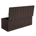 Ver imagem 2 de Calçadeira Baú Recamier King 190CM Carla Suede Marrom - D A DECOR