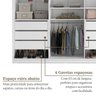 Guarda-roupa Closet Casal 100% Mdf Bp 277,7cm com 1 Porta Espelho 6 Gavetas Sion - 7