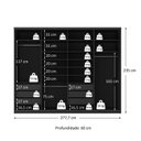 Ver imagem 3 de Guarda-roupa Closet Casal 100% Mdf Bp 277,7cm com 1 Porta Espelho 6 Gavetas Sion