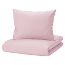 Ver imagem 1 de Capa Duvet Percal para Edredom Solteiro 180x240cm c/ Zíper - Rosa + Fronha FASTLAR Capa Duvet Soltei