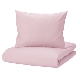 Capa Duvet Percal para Edredom Solteiro 180x240cm c/ Zíper - Rosa + Fronha FASTLAR Capa Duvet Soltei - 1