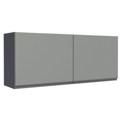 Armário Aéreo 120 X 50 Cm 2 Portas Cinza Nice Madesa Cinza