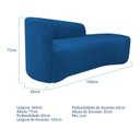 Ver imagem 3 de Recamier Curvo Orgânico 160cm 2 Lugares Lado Direito para Sala de Estar em Linho Paris