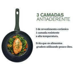 Frigideira Grande Ceramica Antiaderente Fundo Indução Mimo Style 26cm - 4
