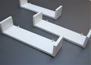 Ver imagem 3 de Estante Livros 50 x 20 cm Kit 3 Peças em MDF Branco Eví Decor