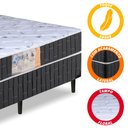 Ver imagem 5 de Cama Box Casal Conjugado Granada Umaflex Preto/branco Flor