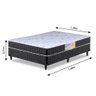 Cama Box Casal Conjugado Granada Umaflex Preto/branco Flor - 3
