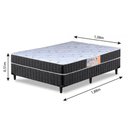 Ver imagem 3 de Cama Box Casal Conjugado Granada Umaflex Preto/branco Flor