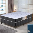 Ver imagem 2 de Cama Box Casal Conjugado Granada Umaflex Preto/branco Flor