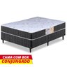 Cama Box Casal Conjugado Granada Umaflex Preto/branco Flor - 6