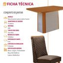 Ver imagem 7 de Mesa de Jantar Isadora 4 Lugares Retangular MDF Laminado 120cm Marrom e Naturalle Moderna