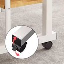 Ver imagem 6 de Mesa Notebook com Rodinhas Mesinha Multifuncional Home Office Estudo Cafe Lanche Branca