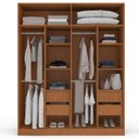 Ver imagem 5 de Guarda Roupa Casal com 4 Portas e 4 Gavetas 240824 Linha Porto Politorno Móveis