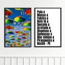 Ver imagem 1 de Kit 2 Quadros Pernambuco - Recife 24x18cm - com Vidro:moldura Preta