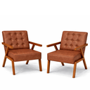Ver imagem 3 de Kit 2 Poltrona Zarah Corino Moderno Sala de Estar Escritório:terra Cota