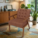 Ver imagem 4 de Kit 2 Poltrona Zarah Corino Moderno Sala de Estar Escritório:terra Cota