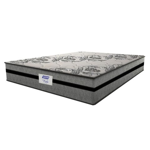 Colchão Casal Gazin com Molas Ensacadas Rubi 138x188x32cm Cinza/Preto - Suporta até 120kg por