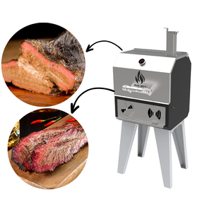 Churrasqueira Pit Smoker Hotbox Pezinho Alto - PRETO