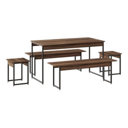 Mesa De Jantar Com 2 Banco E 2 Banquetas Estilo Industrial - 5