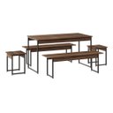 Ver imagem 2 de Mesa De Jantar Com 2 Banco E 2 Banquetas Estilo Industrial