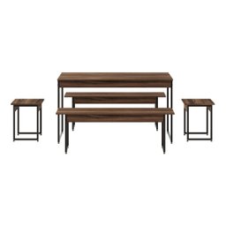 Mesa De Jantar Com 2 Banco E 2 Banquetas Estilo Industrial - 4