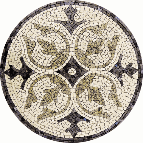 Piso em Mosaico Romano Quatro Louros 80cm