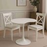 Mesa de Jantar Tulipa Saarinen Organica Malu 80cm Laca Off White - 2