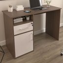 Ver imagem 2 de Mesa Escrivaninha Escritorio 1 Gaveta 1 Nicho 1 Porta 110 cm Ipe Branco Artany
