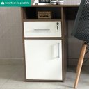 Ver mais imagens de Mesa Escrivaninha Escritorio 1 Gaveta 1 Nicho 1 Porta 110 cm Ipe Branco Artany