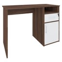 Ver imagem 1 de Mesa Escrivaninha Escritorio 1 Gaveta 1 Nicho 1 Porta 110 cm Ipe Branco Artany