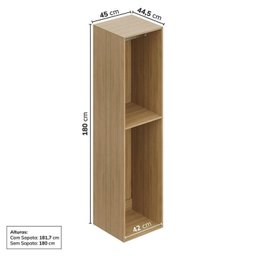Módulo 45x180 2 Portas 1 Kit Prateleira Frame Cabecasa madeiramadeira - 5