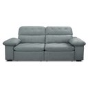 Ver imagem 5 de Sofa Retratil Reclinavel 2 Lugares 2,90m Crystal Veludo Cinza Lansofbr