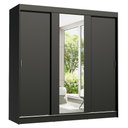 Ver imagem 3 de Guarda-roupa Casal Madesa Reno 3 Portas de Correr com Espelho