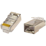 Conector Rj-45 8p8c Cat6 Blindado Pct com 10pçs - 1