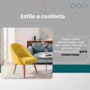 Ver imagem 2 de Kit 02 Poltrona Cadeira para Sala Orgânica Curva Redonda Confortável Reforçada Recepção Suede Amarel