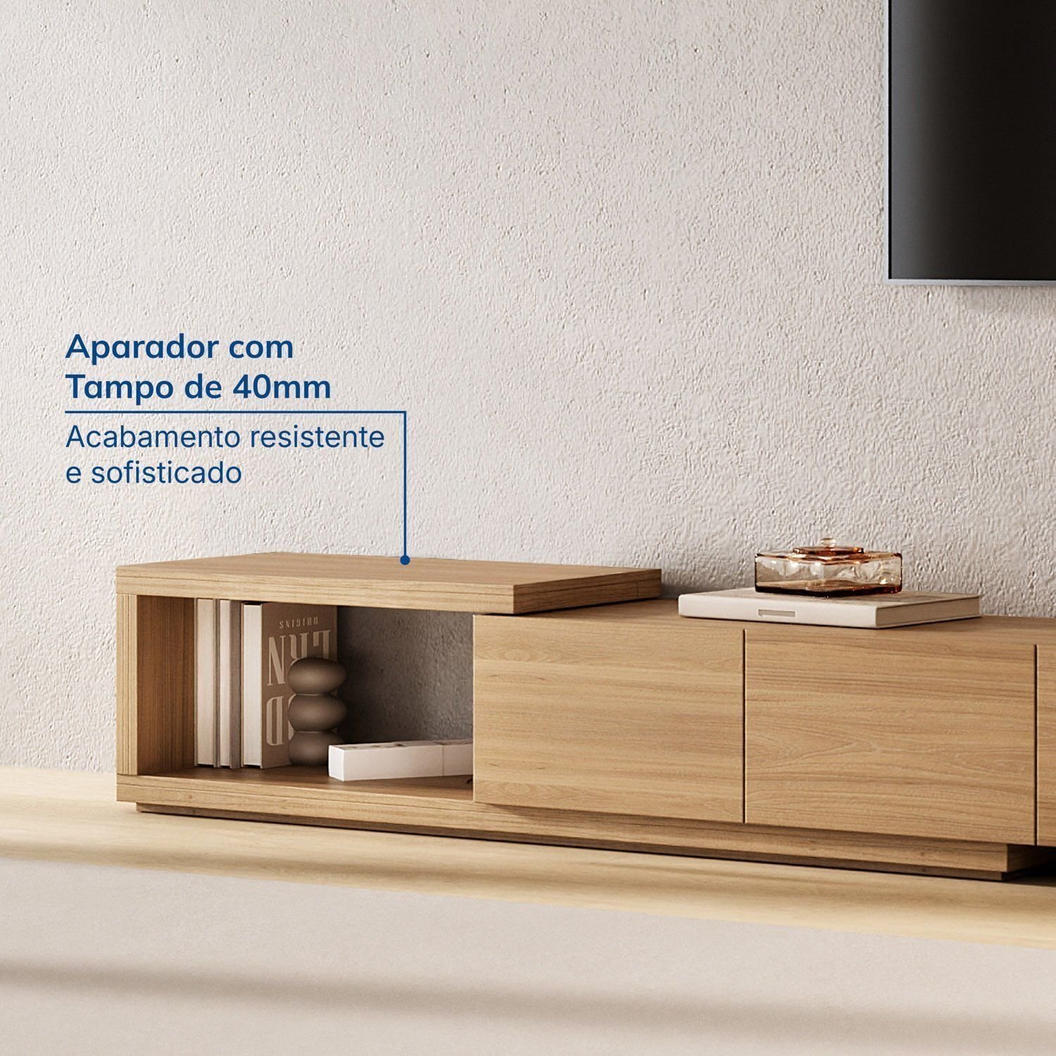 Rack Extensível para TV até 75 Polegadas 304cm a Aruá CabeCasa