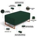 Ver imagem 3 de Puff Decorativo Sala De Estar Cléo 90cm Base De Ferro Cobre W01 Suede Verde Musgo - Lyam Decor