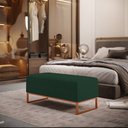 Ver imagem 2 de Puff Decorativo Sala De Estar Cléo 90cm Base De Ferro Cobre W01 Suede Verde Musgo - Lyam Decor