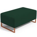 Ver imagem 1 de Puff Decorativo Sala De Estar Cléo 90cm Base De Ferro Cobre W01 Suede Verde Musgo - Lyam Decor