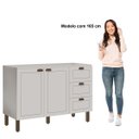 Ver imagem 3 de Balcão Cozinha 120cm 2PTS 3GAV Conecta Frizz Branco s/Tpo