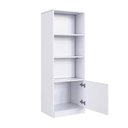 Ver imagem 5 de Estante para Livros com 5 Prateleiras 1 Porta e Compartimento Oculto LK130 Branco - Art In Móveis