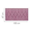 Ver imagem 2 de Painel Estofada Istambul Botão Capitonê 100cm Solteiro para Cama Box Quarto Suede Rosa Bebê - Gat Ma