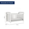 Berço Americano 3 em 1 Cama Branco Lara + Colchão - 7