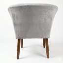 Ver imagem 7 de Jogo 2 Poltronas Estofadas Tecido Veludo Elegante para Sala de Espera Aconchegante Pés de Madeira Re