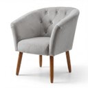 Ver imagem 5 de Jogo 2 Poltronas Estofadas Tecido Veludo Elegante para Sala de Espera Aconchegante Pés de Madeira Re